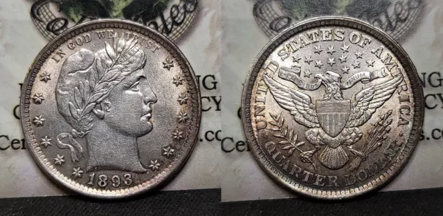 1893 P Barber Quarter 25c