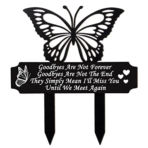 Estacas conmemorativas de mariposas decoraciones de tumba cementerio tumba placa estaca