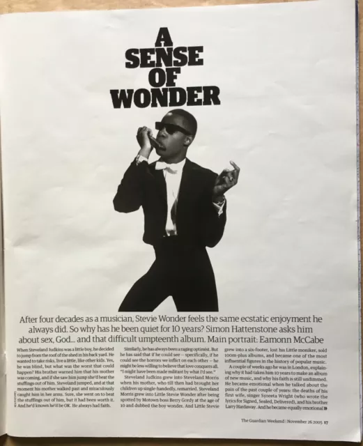 STEVIE WONDER in UK GUARDIAN Magazin ~ November 2005 + JAMES MCAVOY + LYDIA FOX ++ Plus+ 3