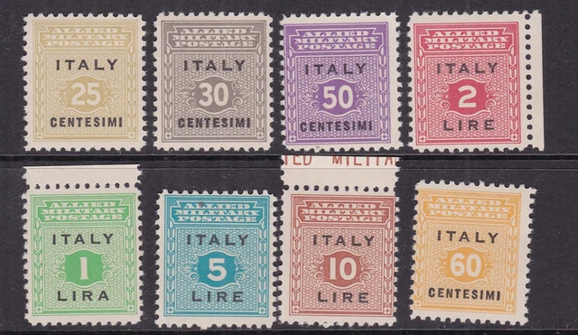 ITALY  ^^^^^^^POST WAR II  x8  MNH  ALLIED  MILITARY  @@lar4849ital100