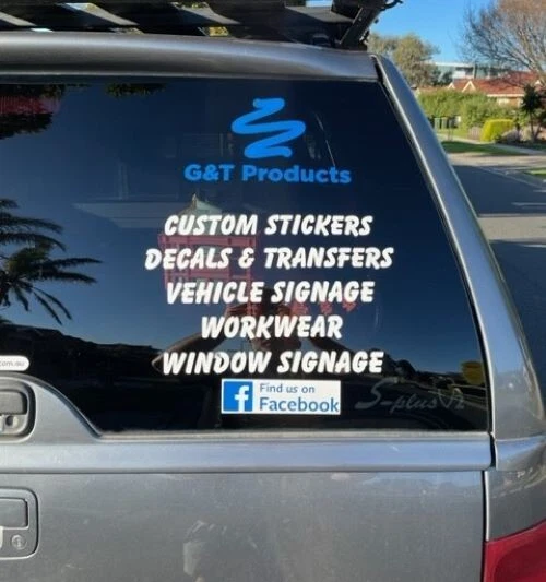 Business Signs, 1/2 Ute Canopy Window (600x600mm)