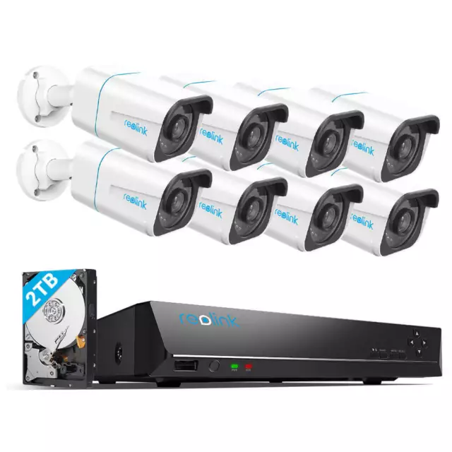 Reolink Security Camera System 8CH 4K 8MP NVR Kit AI Detection Night Vision 810A