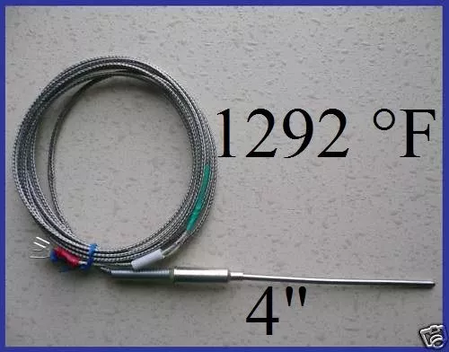 Type K Thermocouple Sensor High Temperature Controller Control Probe 1292 °F