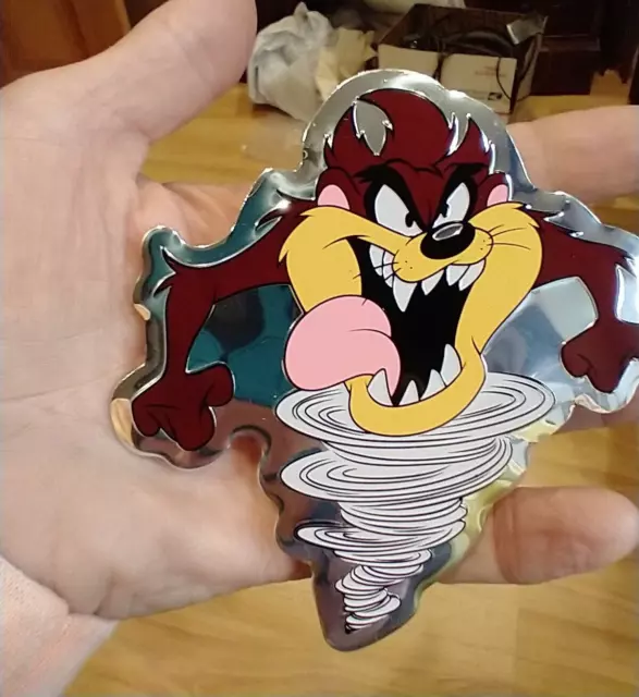 Warner Bros Looney Tunes Tasmanian Devil Taz 4 x 4 Inch Metal Metallic Sticker