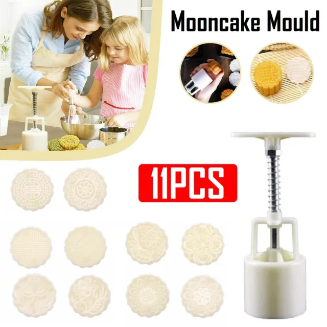 Mold Mould Round Pastry Moon Cake Cookies Stamps Mooncake Decor Flower DIY Gifts