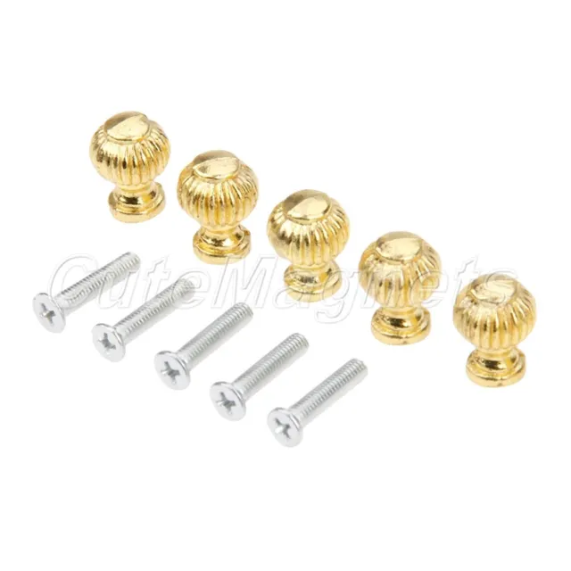 5X Gold Furniture Cabinet Cupboard Drawer Pull Handles Hardware Knobs Antique