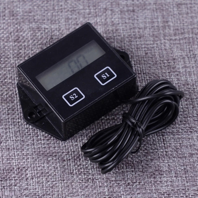 Digital Tachometer & Hour Meter – Resettable – Fits 2/4 Stroke Gas Engines – ATV, Motorcycle, Lawn – Precision Auto Labs 3 thumbnail image