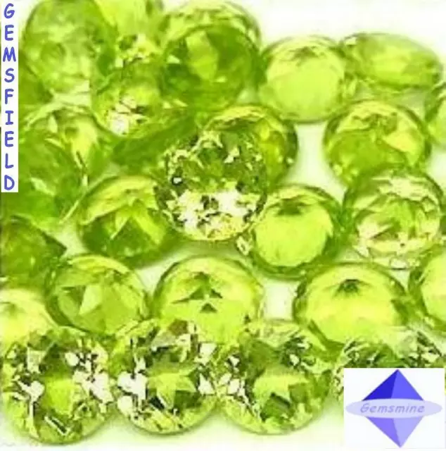 LOT 100 brillants 4mm IF !!! PERIDOTS 100% NATURELS !!! poli AAA++ !!