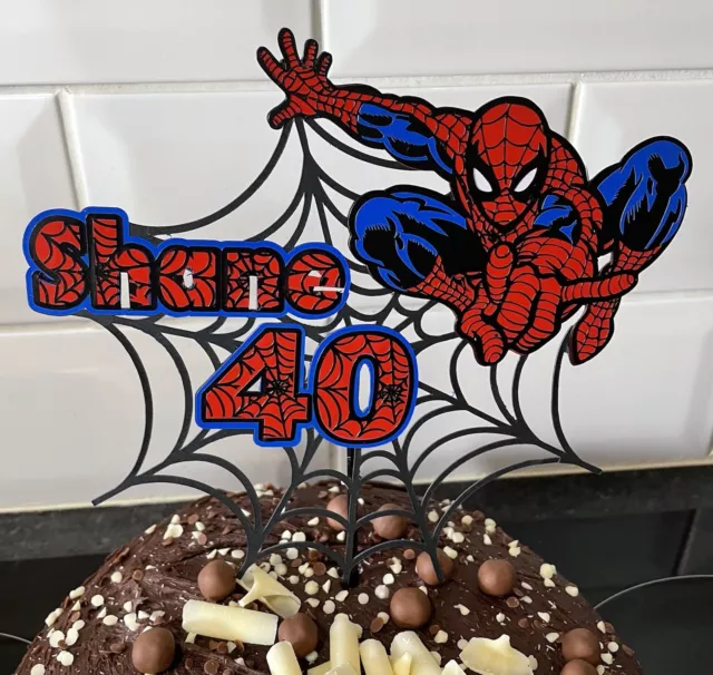 personalised cake toppers, Spider-Man, Spiderman, Birthday, Marvel, Superhero