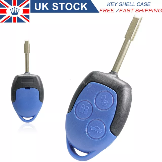 for 2006 - 2014 Ford Transit Connect VANS MK7 3 Button Remote Key Fob Case Blue