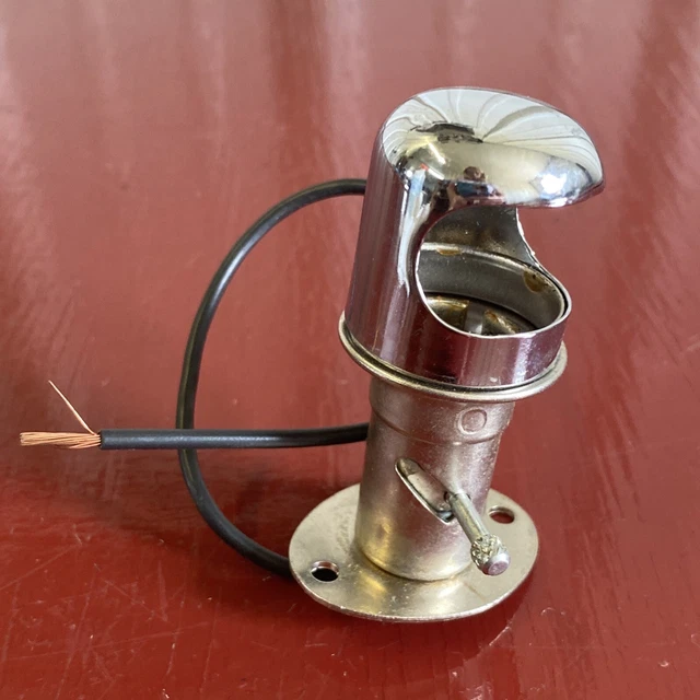 Vintage Hooded Chrome Dash Map Light With Stand Trunk Hood Custom