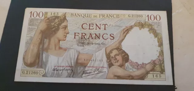 Billet 100 Francs Sully 1941