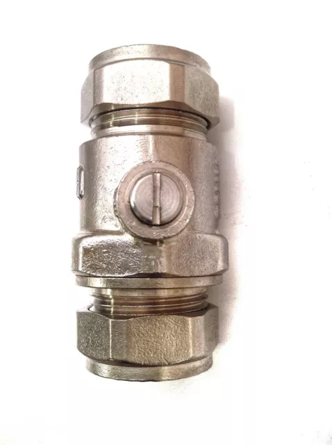 22mm Full Bore Chrome Isolating Valve - PACK OF 2 - NEXT DAY AVAILABLE 2