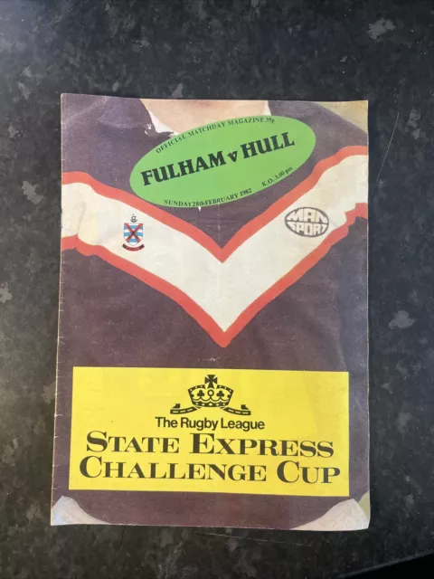 Fulham v Hull FC Sun 28th Feb 1982