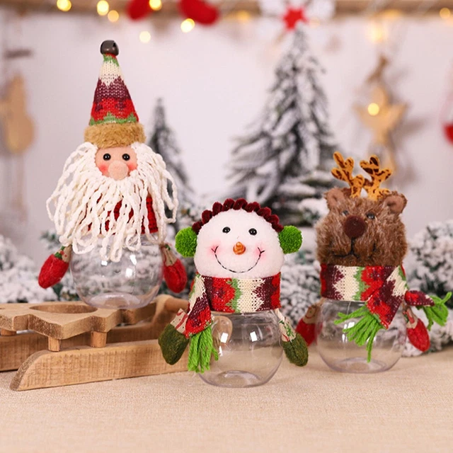 Werkzeug Süßigkeitenglas Glas Halter Süßigkeiten Tasche Weihnachtsmann