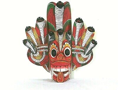 Sri Lankan Traditional Mask Wall Hanging Wooden "Naga Raksha" Home Decoration
