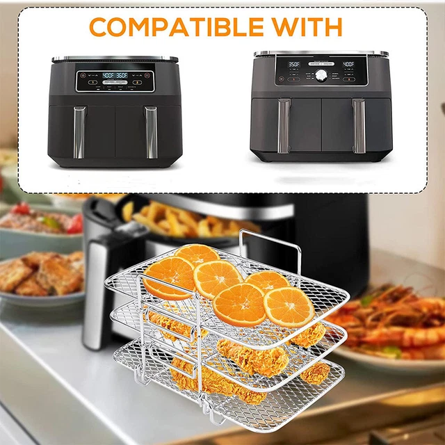 AIR FRYER RACK for Ninja Dual Air Fryer 304 Stainless Steel MultiLayer