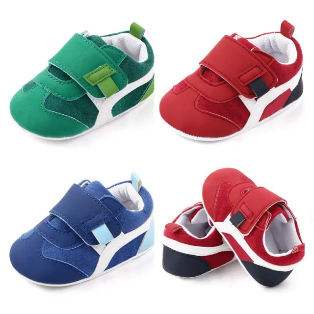 Fashion Baby Boy Pram Shoes Infant Sports Sneaker Toddler PreWalker Trainer 0-18
