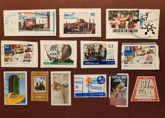 Briefmarken moderne Privatpost kleines Lot ältere Marken