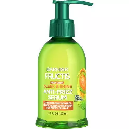 Garnier Fructis Sleek & Shine Anti-Frizz Serum with Argan Oil 5.1 Oz Pack of 6