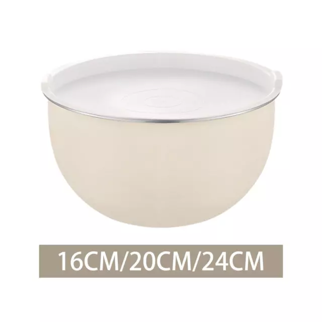 Stainless Steel Mixing Bowl with Lid Washing Bowl for Baking Restaurant