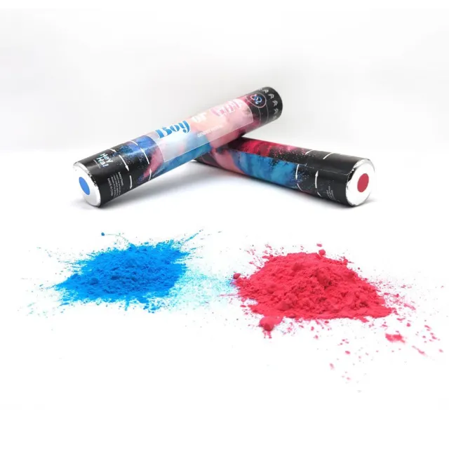 Gender Reveal Powder Cannon Blue or Pink Non Toxic Biodegradable
