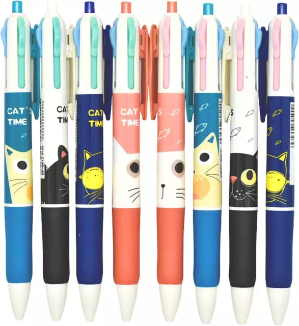 12PCS Multicolor Pens 4-In-1 Colored Pens Multicolored Ballpoint Pens 4-Color Re