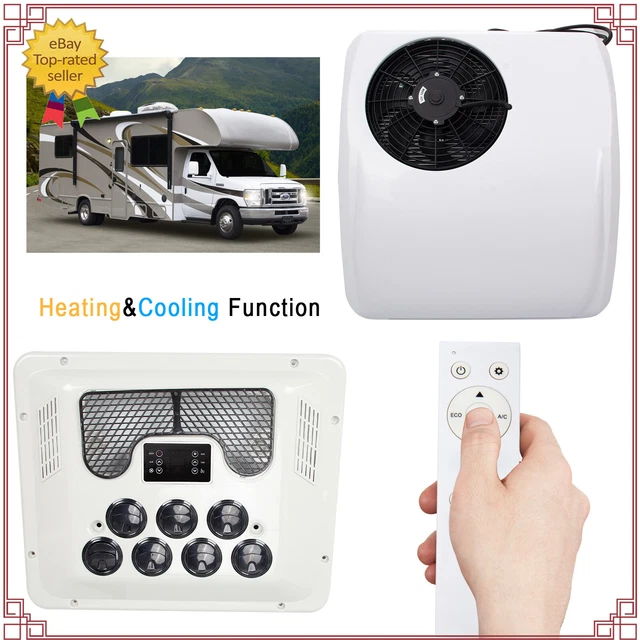 12V RV ROOFTOP Air Conditioner Cool&Heat AC Kit For Caravan Truck Bus