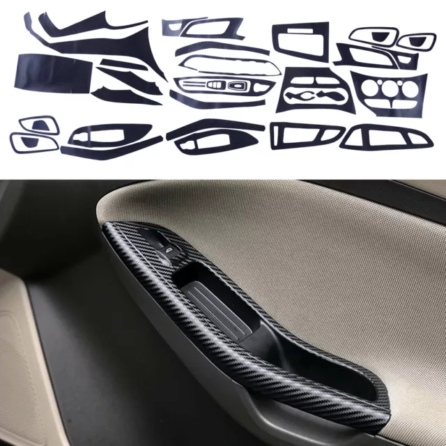 1set Interior Center Console Molding Stickers Trims Decals Fit For Ford Focus