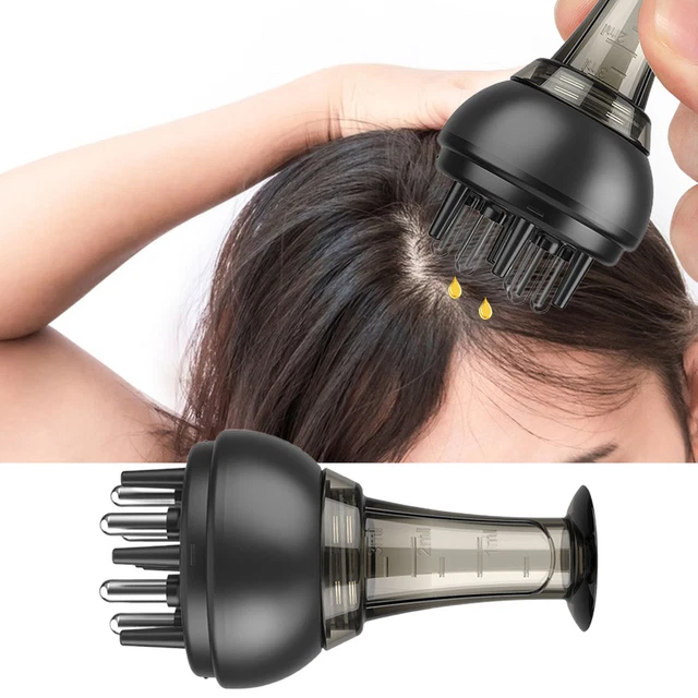 Peine aplicador de cuero cabelludo 1-5 ml capacidad masaje raíces cabello masaje peine líquido