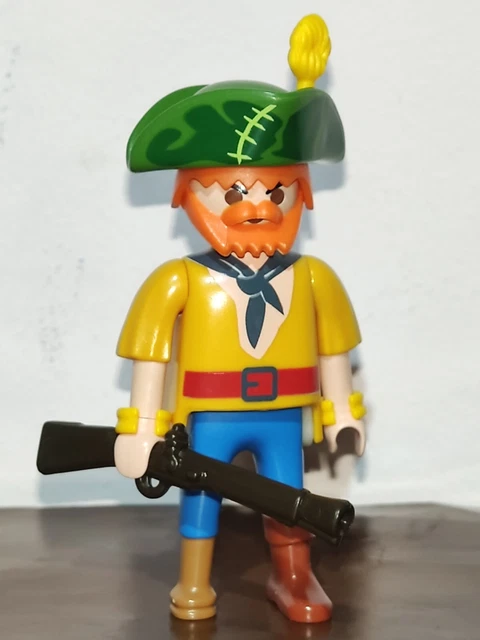 Lot De 4 Figurines Playmobil Pirates - Grand Bateau Dragon, Réf 3860 Vintage