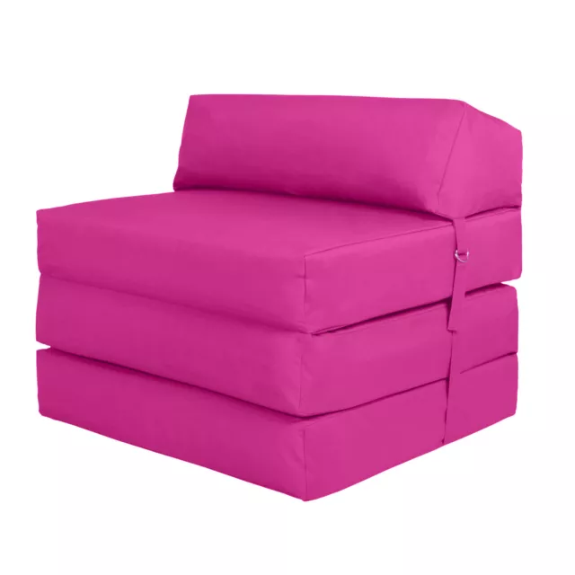 Loft 25 Pink Fold Out Zbed Portable Sofa Bed Futon Guest Chair Folding Mattress