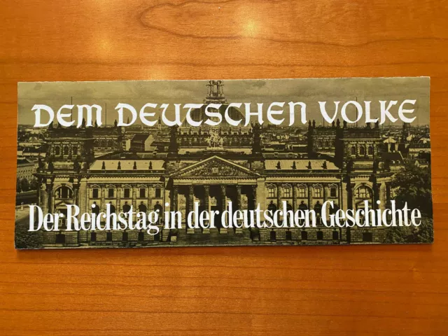 Dem deutschen Volke Der Reichstag in der deutschen Geschichte 1991 Faltblatt