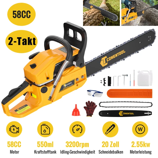 Benzin Kettensäge 12 Zoll - 25.4cc 2-Takt Motor Für Holz & Garten