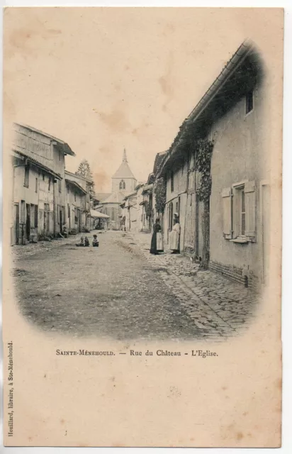 SAINTE MENEHOULD - Marne - CPA 51 - la rue du chateau