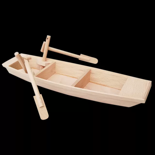 2 Mini-Holzboote als Heimdekoration: Fischerboot & Modellboot-BR