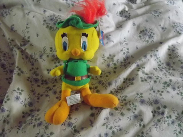 Tweety Pie as Robin Hood - Looney Tunes - Vintage Collectable - Plush Soft Toy