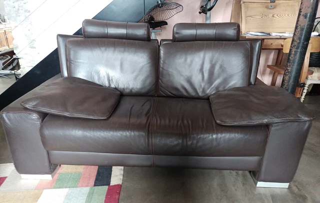 Canape cuir 3 places rochebobois modele pulpelo