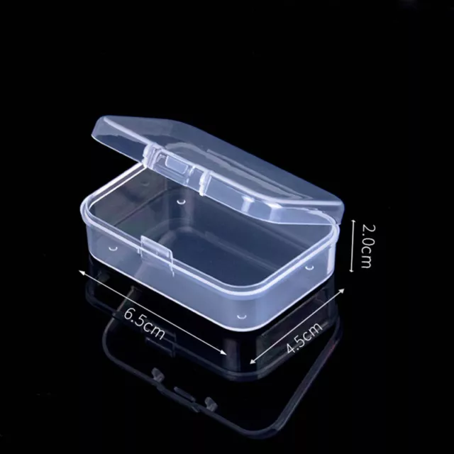 Caja de almacenamiento apilable de plástico fuerte cajas con tapa contenedor transparente hogar ⭐