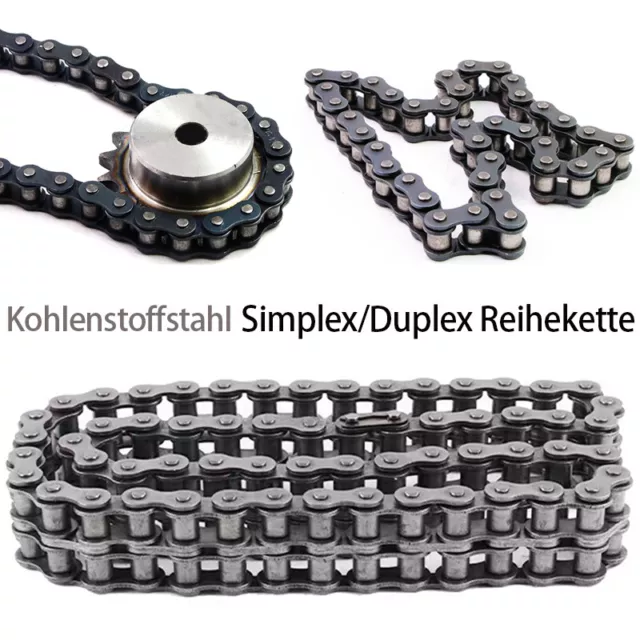 Rollenkette Einzelne/Doppelt Reihe Antriebskette Förderkette 04C~24A 0.5~1.5M