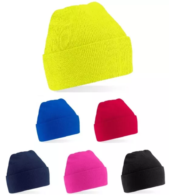 Girls Boys Childs Childrens Kids Knitted Soft Acrylic Warm Winter Ski Beanie Hat