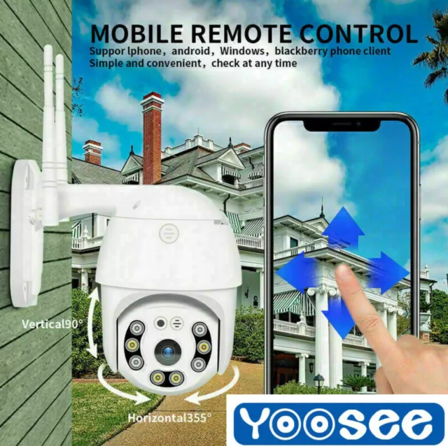 Telecamera Sorveglianza Ptz Ip Impermeabile Camera Wireless Esterno Zoom Ip66