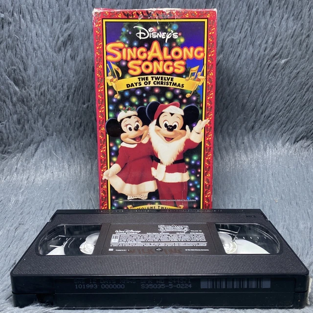 DISNEYS SING ALONG Songs The Twelve Days Of Christmas VHS 1997 Volume 