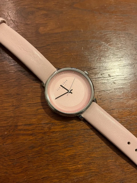 Ted Baker London Pink Dial Silver Tone Women's Watch