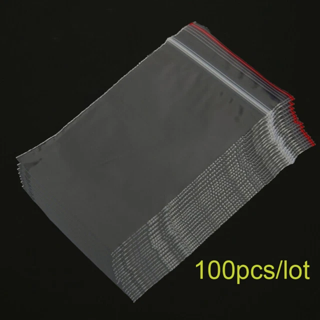 100 Pcs Clear Sealed Bag Gift Giving Packaging Bags Self Zipper Packet