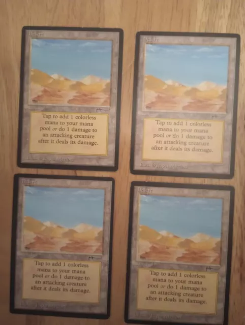 (4) Desert - Arabian Nights - EXCELLENT  ** REAL SCANS **  x4 mtg