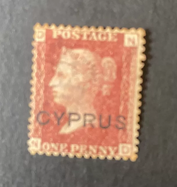 Cyprus QV SG2 1d Red Plate 215 Used