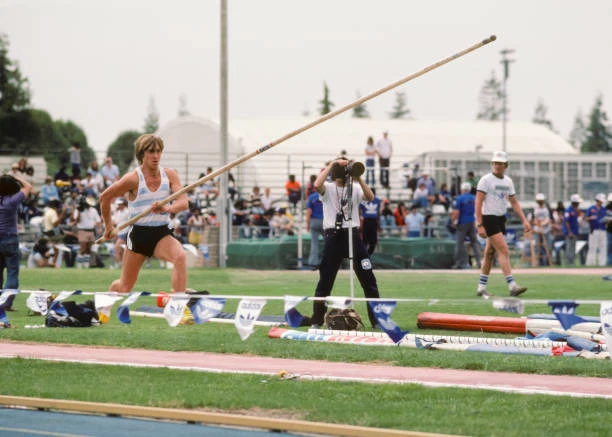 THIERRY VIGNERON OF France Pole Vault Bruce Jenner Invitationa- 1983