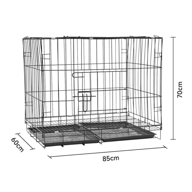 Dog Cage Puppy Training Crate Pet Carrier Small Medium Large XL XXL Metal Cages