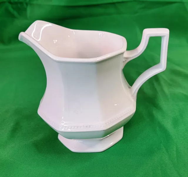 Johnson Brothers Heritage White Creamer Pitcher Octagonal 4" Tall EUC